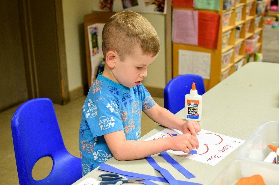 Walnut Hill student working at a table