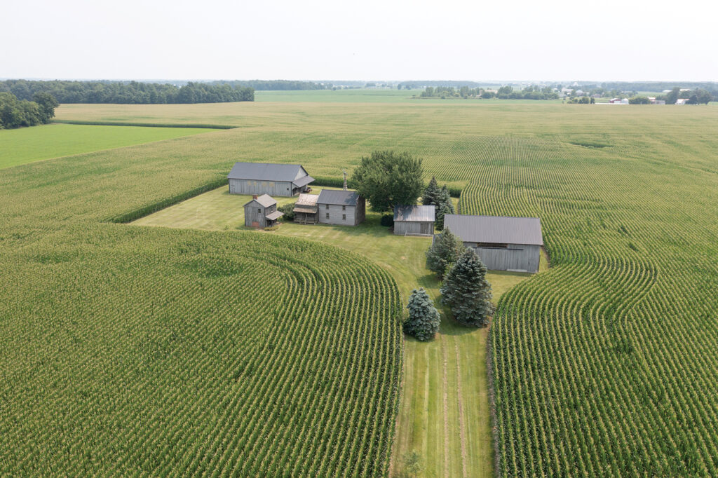 Aerial view of the Mishler homestead