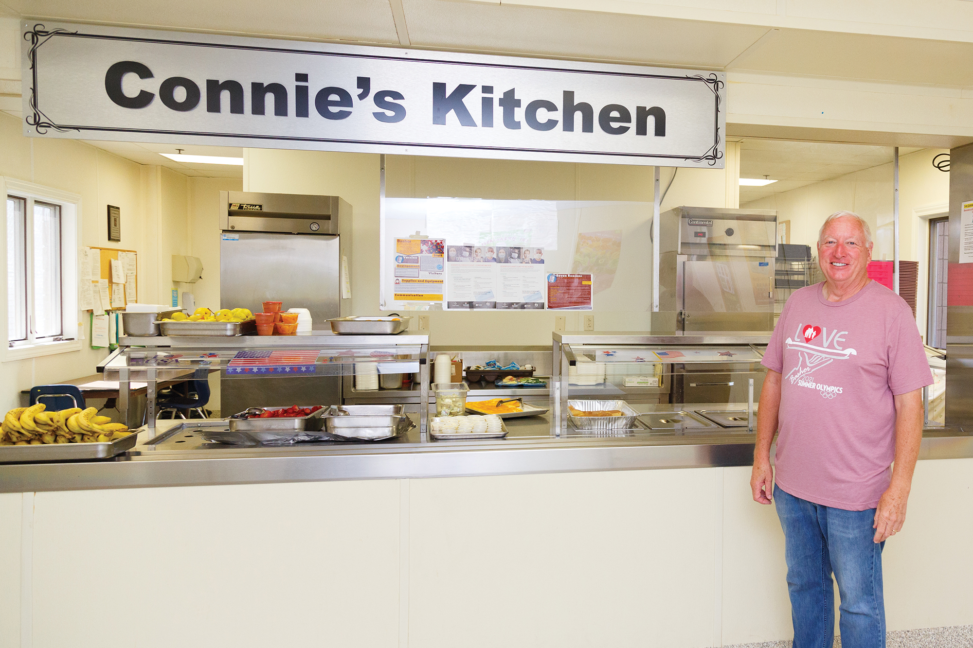 Mick Luce volunteers in the kitchen at Bashor Children’s Home